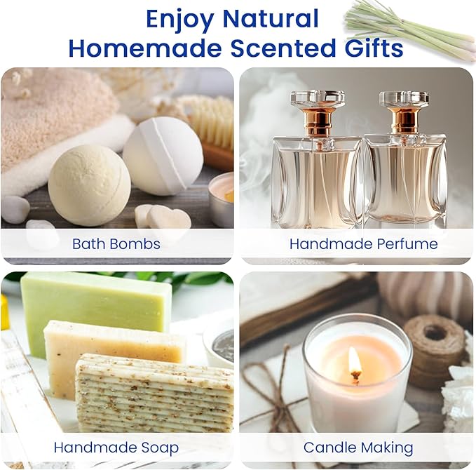 HIQILI Lemongrass Essential Oil, 100% Pure Natural Undiluted Premium Oils - 3.38 Fl. Oz