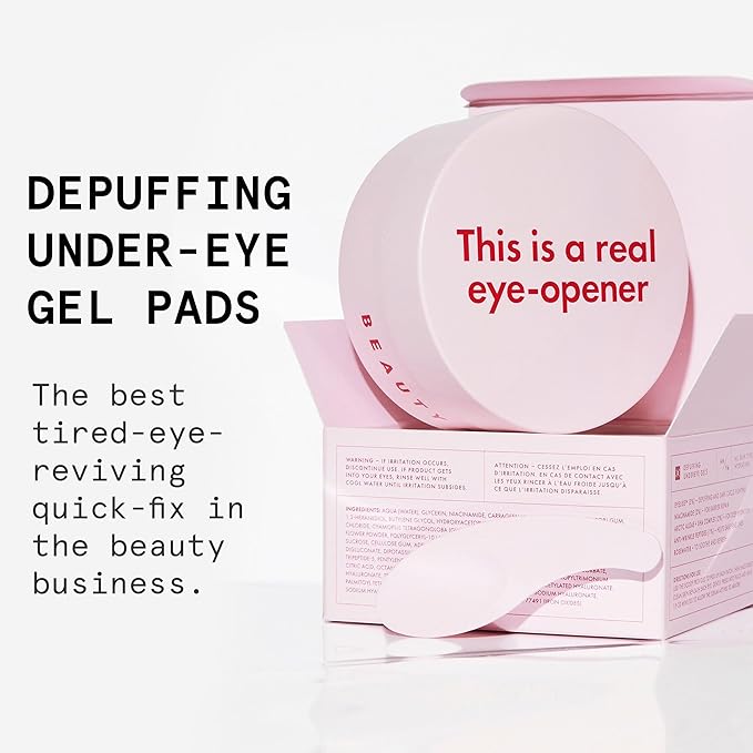 Depuffing under-eye gel pads to