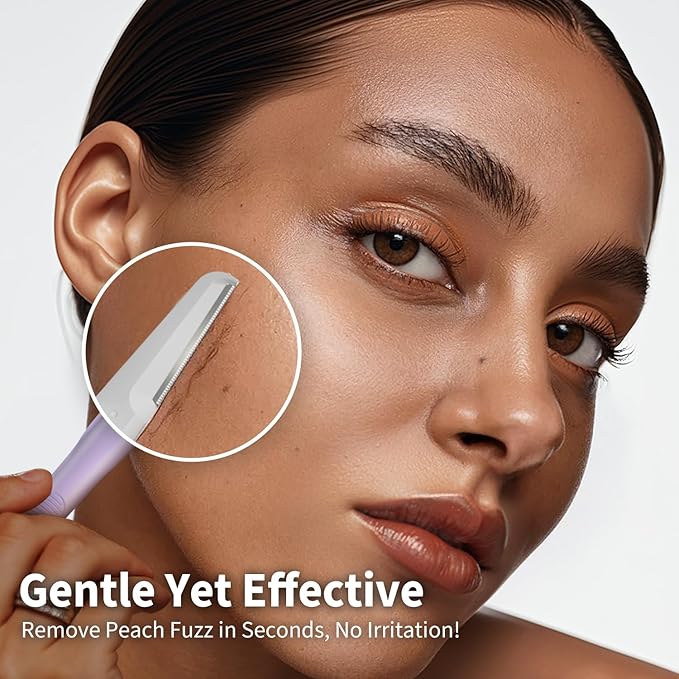 Dermaplane Razor Blades, Dermablade, Safe and Effective Removal Women Facial Peach Fuzz, Gentle Skin Exfoliation Blades, 4 Long and 4 Short Dermaplaning Blades