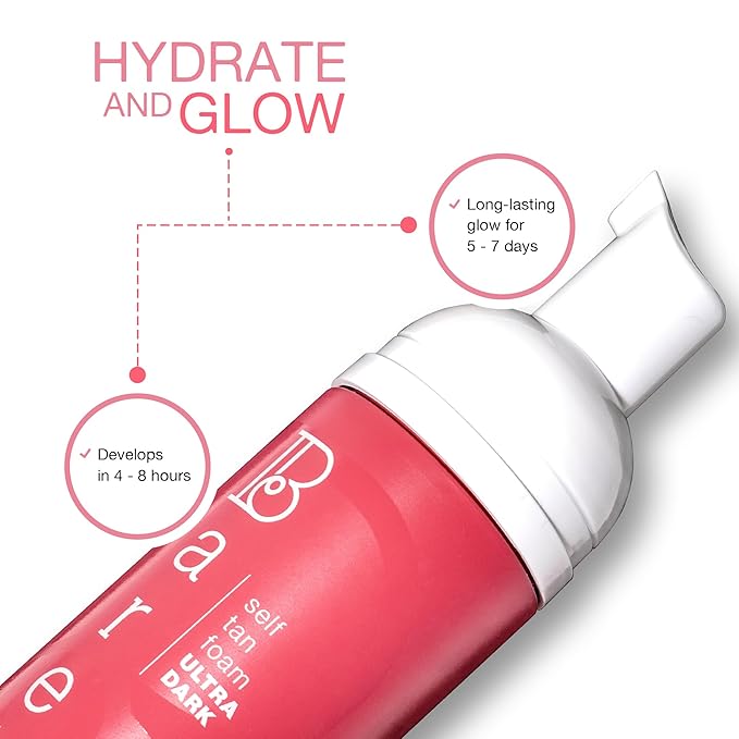 Ultra Dark Tan Self-Tanning Foam - Suitable for All Skin Types - Self Tanner for Face & Body - Long-Lasting Fake Tan - 150ML