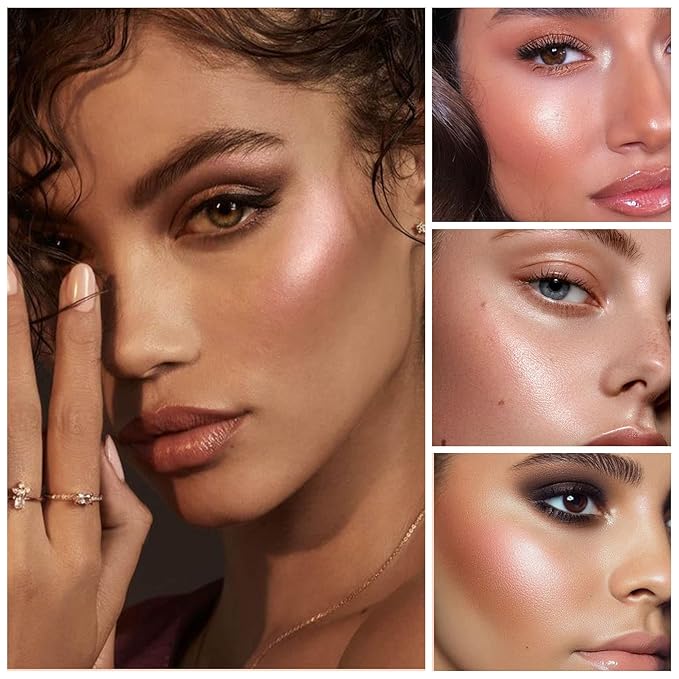 Polvo De Hadas Body Shimmer Glitter Highlighter Powder Makeup,High Gloss Sparkle for Face Body Hair,Create The Most Sparkly And Attractive Glitter Makeup - Nude Pink