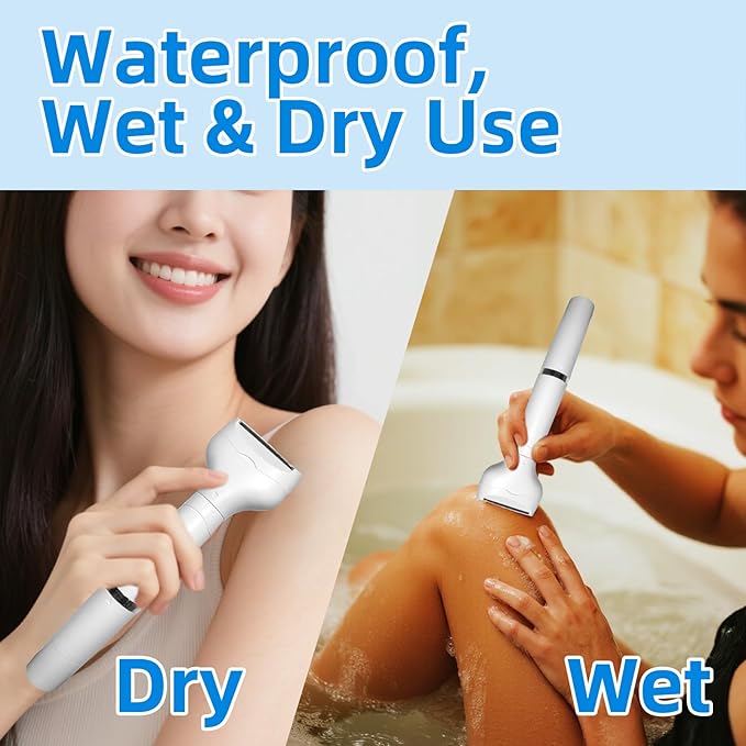 Bikini Trimmer for Women, 7 in 1 Electric Razor, Hair Trimmer for Face Nose Eyebrow Legs Arm Armpit Bikini, Waterproof, Painless Rechargeable Body Shavers Set