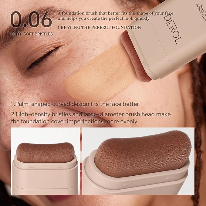 Multi-Use Foundation Stick Makeup with Brush,High Coverage Blendable Lightweight Contour Stick,Waterproof Flawless Natural Finish Creamy Foundation Makeup,Longwear Face Makeup Stick(#4)