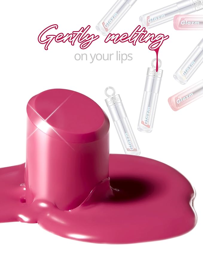 ATHE Glazm Lipbalm Stick - Vegan Glow Korean Lip Balm - Plumping, Volumizing & Highly Pigmented Lipstick - Soft Melting, Buildable Formula - Plant-Derived, Cruelty-Free, 0.12oz. (01 Pic Me)