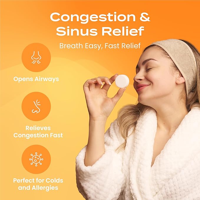 Body Restore Shower Steamers Aromatherapy 15 Pack - Boo Basket Stuffers for Women, Christmas Stocking Stuffers, Birthday Gifts, White Elephant, Relaxation, Self Care - Citrus