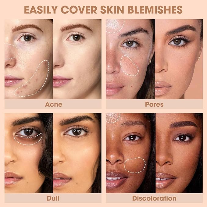 Cream Concealer Full Coverage Makeup, Matte Color Correcting (#03 NETURAL)