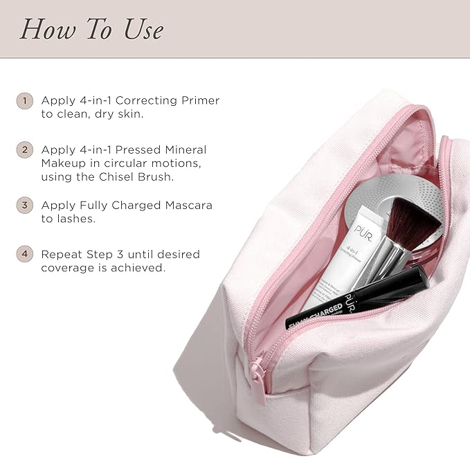 PÜR Beauty Multitasking Essentials Best Sellers Kit, Everyday Look Deluxe Kit, Condition & Moisturize Skin, Cruelty Free, Deep