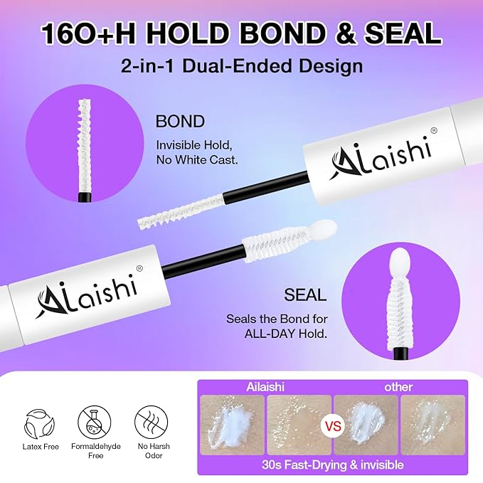 Wispy False Eyelashes Kit With Bond, Seal and Tweezer, 7 Pairs Natural Look Fake Cat Eye Lashes Strips Thin Band Extensions Waterproof Easy Eyelashes for Beginners RQ11