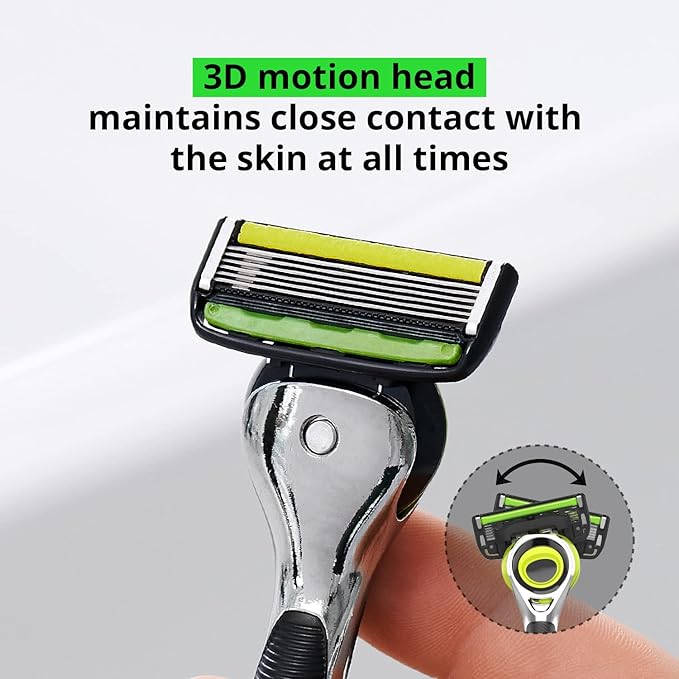 Dorco Pace 6 Pro 3D Motion Razor System - 1 Handle + 9 Cartridge Set