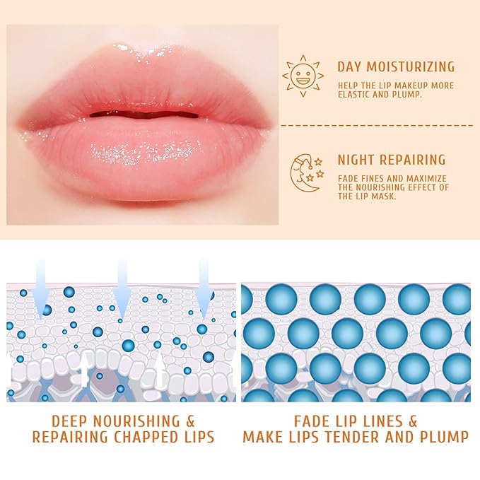 4Pcs Honey Lip Mask Pot, Moisturizing