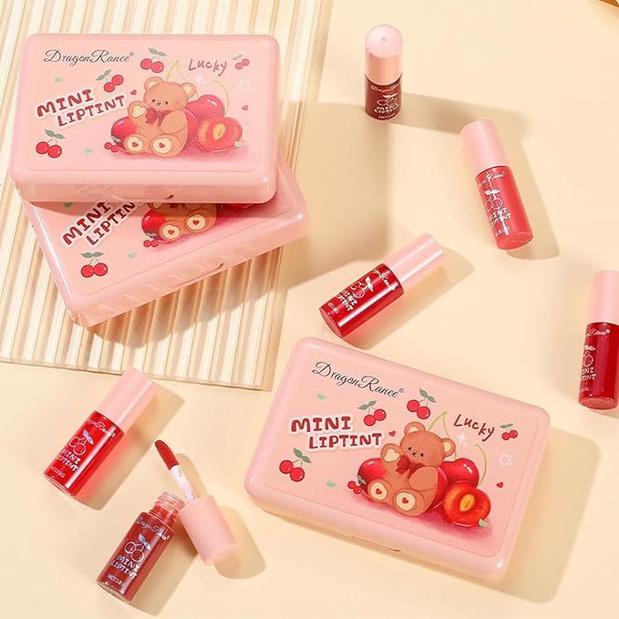 Eakroo 6 Colors Cherry Lip Tint Stain Set, Lip