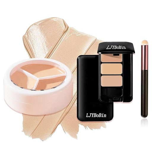 2PCS Tri Color Corrector Face Concealer Palette Set