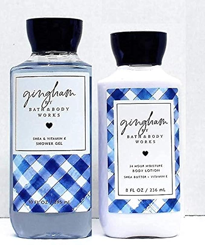 Bath & Body Works GINGHAM DUO Gift Set - Body Lotion & Shower Gel - Full Size