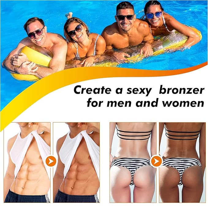 2PCS Eelhoe Tanning Gel, Eelhoe Soft Brown Intensive Tanning Gel Tanning Cream for Outdoor Sun, Achieve Natural Tan Skin