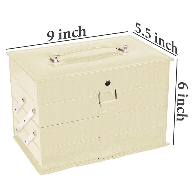 SHANY All In One Makeup Kit (Eyeshadow, Blushes, Face Powder, Lipstick, Eye liners, Makeup Pencils and Makeup Mirror - Makeup Set With Reusable Makeup Storage Box - White