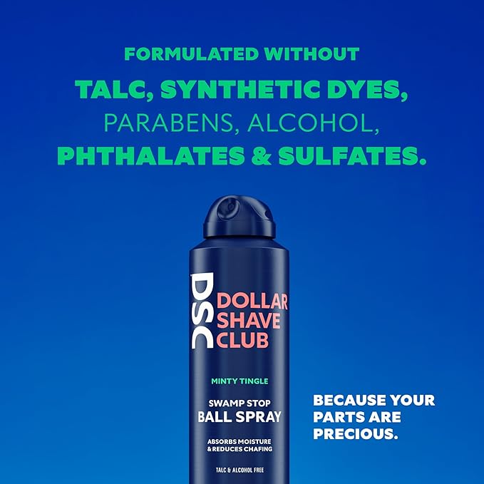 Dollar Shave Club | Ball Spray (2 Pack) | Fast Absorbing Body Deodorant Spray for Men