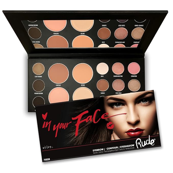Rude Cosmetics In Your Face 3-in-1 Palette Makeup 84 oz