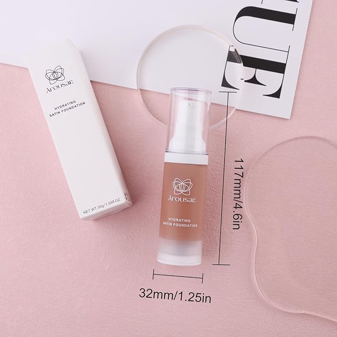 Liquid Foundation Makeup, Improves Uneven Skin Tone, Lightweight and Flawless Coverage for Hours 32# TAN