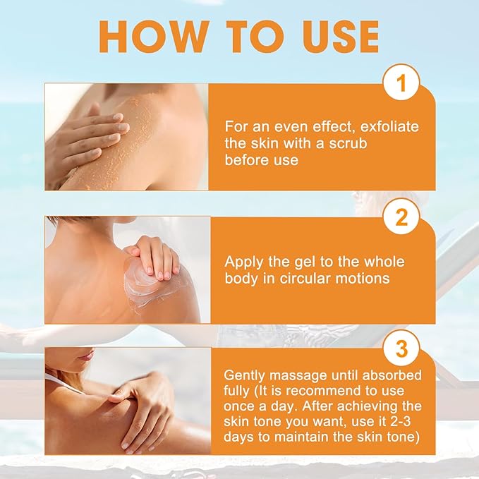 Luxury Intensive Tanning Gel, Intensive Tanning Luxe Gel, Natural Tanning Cream Gel for Natural Tan Skin, Brown Tanning Gel for Sunbeds & Outdoor Sun (2Pcs)