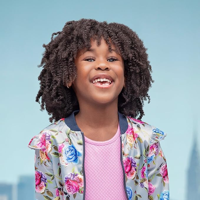 Just For Me Curl Peace Defining Curl & Coil Cream - Holds & Hydrates, Contains Flaxseed, Avocado Oil & Black Castor Oil, No Animal Testing, 12 oz