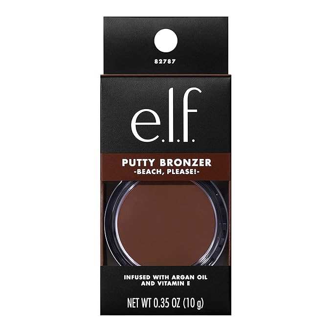 e.l.f. Putty Bronzer, Creamy & Highly Pigmented Formula, Beach, Please!, 0.35 Oz