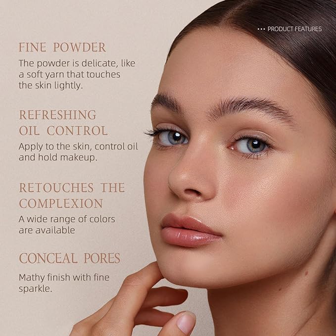 Purple Translucent Setting Powder, Matte Finishing Powder Oil