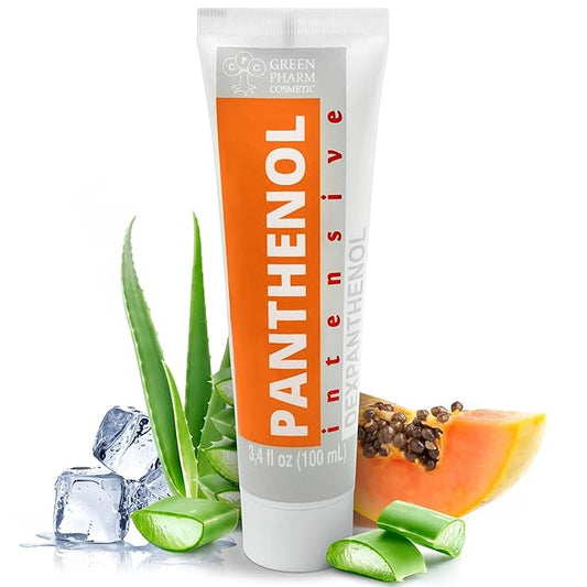 9% Intensive Panthenol Cream with Aloe Vera & Hyaluronic Acid | Deep Moisturizing, After Sun & Tattoo Care, Hair Transplant for All Skin Types, 3.4 Oz/ 100 ml