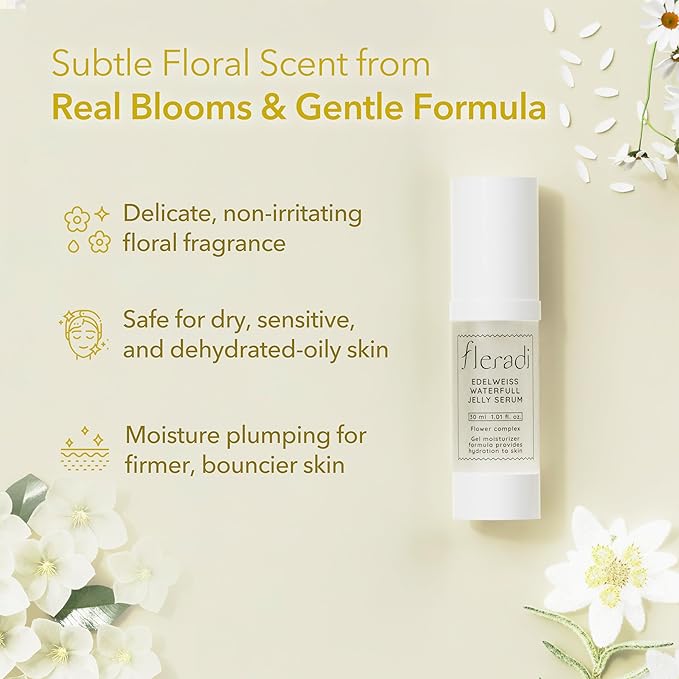 Edelweiss Essence: 30% Flower Extract Jelly Serum - Non-Sticky Hydration, Crafted by Renowned Korean Skincare Experts