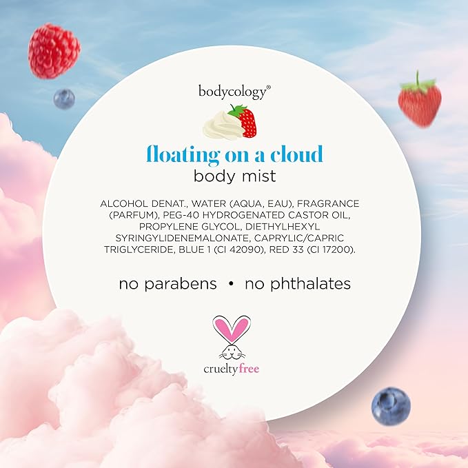 Bodycology Long-Lasting Fragrance Body Mist, Floating On A Cloud, 8 fl oz