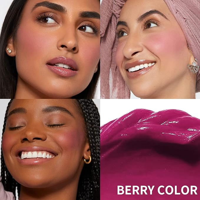 AKARY Velvet Mousse Liquid Blush Makeup for Cheeks, (03 Peach)