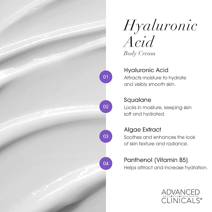 Advanced Clinicals Retinol Cream + Hyaluronic Acid Lotion Face & Body Skin Care. Anti Aging Dry Skin Rescue Creams Reduce Appearance Of Wrinkles, Fine Lines, & Sagging Skin, 16 Oz (Pack of 2)