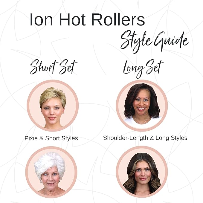 CALISTA Ion Hot Rollers for Long Hair | Hair Roller Clips Included | Heats to 230°F | Dual Voltage | Add Hands-Free Curls, Waves, and Volume (Pink, Long - 12)