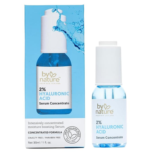 By Nature 2% Hyaluronic Acid Serum for Face & Neck - Skincare from New Zealand - 2% Hyaluronic Acid Facial Serum Concentrate - 1fl. Oz