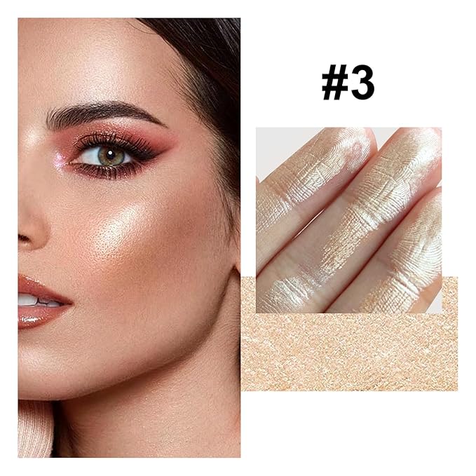 Face Highlighter Makeup Palette, Shimmer Glitter Diamond Sparkly