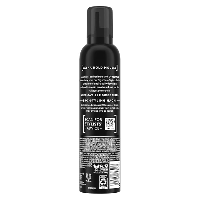 TRESemmé Hair Mousse Pack of 6 Extra Hold For 24H Touchable Hold & Volume with Pro Lock Tech 10.5 FL Oz