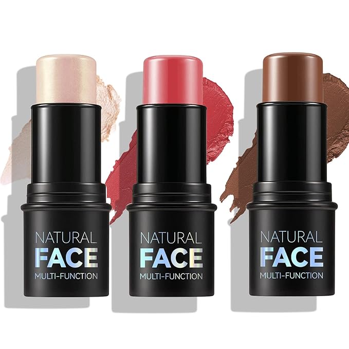3 Pcs Face Contour Sticks Set, Shades with