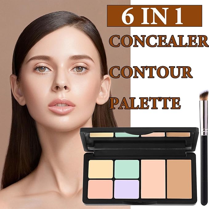 6 Colors Correcting Concealer Contour Palette,Concealer Cream Contour