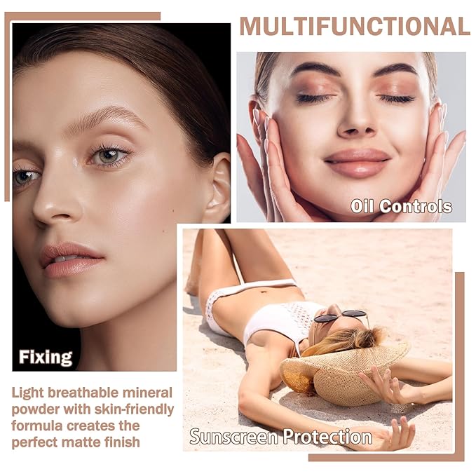 Mineral Sunscreen Setting Powder Mineral Brush Powder SPF