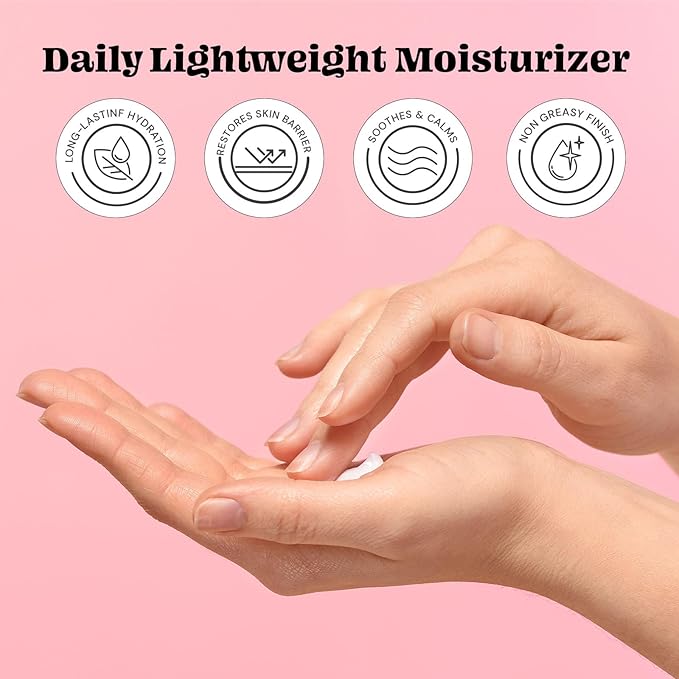 Glossmetics Dewly Hydrated Lightweight Daily Moisturizer with Centella Asiatica Skin Care, Panthenol Moisturizer - Face Cream for Combination Skin