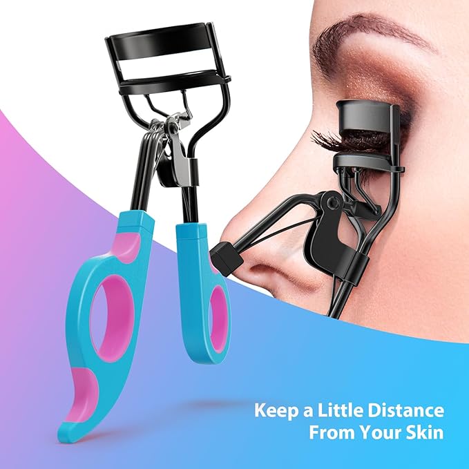 Kaasage Eyelash Curler with Pads, Lash Curler with 5 Extra Silicone Replacement Pads, Achieve Perfect Curls in 5 Seconds
