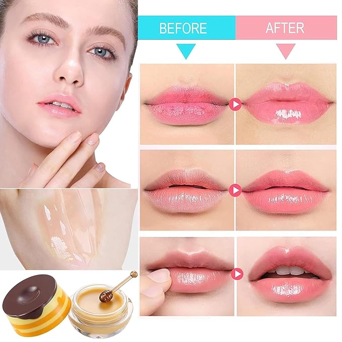 3 PCS Bee Lip Balm Honey Exfoliator
