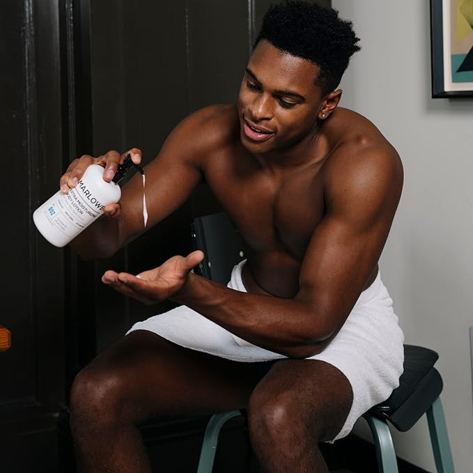 MARLOWE. No. 002 Body Lotion 16 oz Pump, Original, Revitalizing Dry Skin Lotion with Aloe Vera & Amino Acids, Hydrates & Nourishes, Sage & Fir Scent