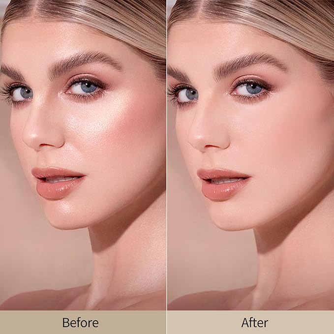 Erinde Pink Translucent Matte Setting Powder with Puff,