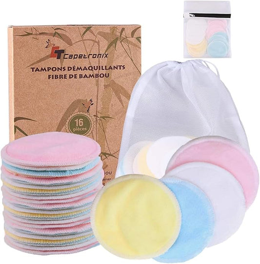 Reusable makeup remover pads (16