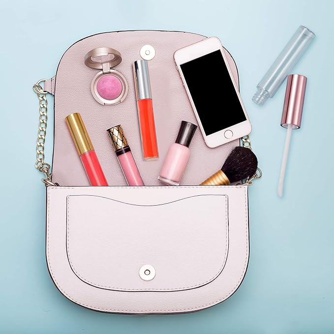 30 Piece Lip Gloss Tube 10 ml Empty Refillable Lip Balm Bottle Clear Plastic Gloss Container Reusable Lipstick Bottle with Rubber Insert for Lipstick(10 ml,Assorted Colors)