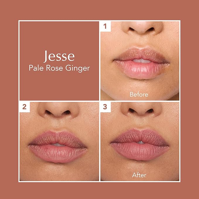 Thrive Causemetics Lip Filler Long-Wearing + Plumping Lip Liner, Shea Butter Hydrating Lip Plumper Retractable Lip Liner Pencil, Built In Sharpener, Vegan & Cruelty Free, Jesse (Pale Rose Ginger)