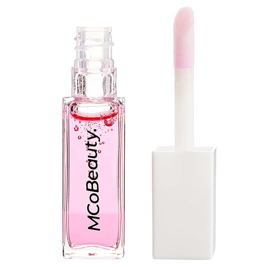 MCoBeauty Lip Oil Hydrating Treatment, Pink Lady, Moisturizing Shine for Naturally Beautiful Lips, Vegan, Cruelty Free Cosmetics