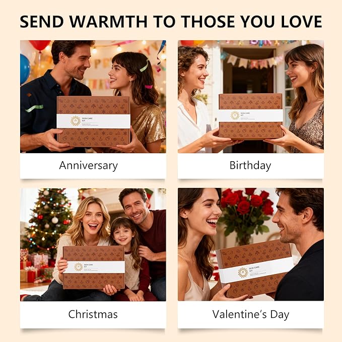 Coconut 23 Pcs Facial Skin Care Sets For Women & Men, Self-Care Gift Set, Spa Relaxation Kit, Birthday, Christmas, Valentines, Mother Day, Dad, All Occasion Present