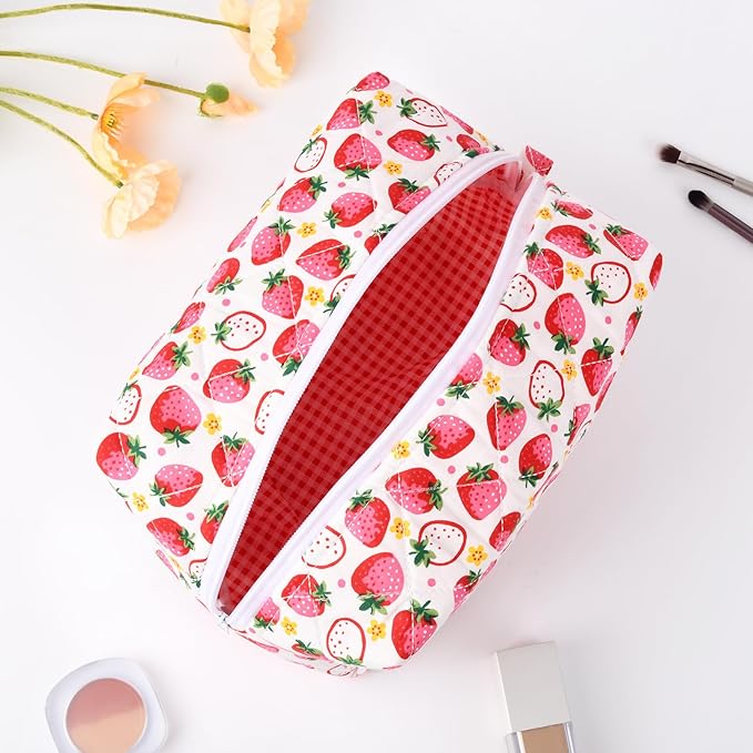 Soidram pink makeup bag quilted