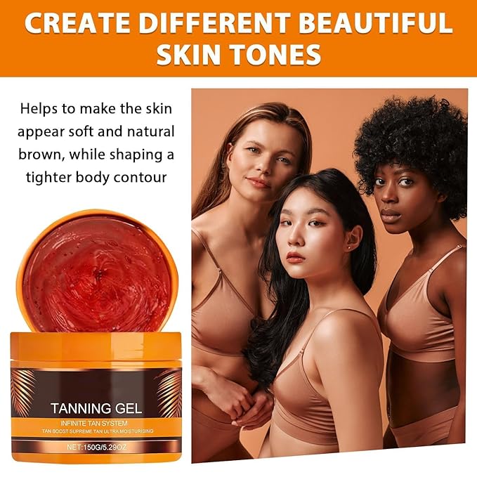 Luxury Intensive Tanning Gel,Natural Tanning Accelerator Cream,Beauty Brown Tanning Gel, Dark Tanning Gel Celyn Tanning Cream For Sunbeds &Outdoor Sun,Sunbathing Lotion Cream(2pcs)